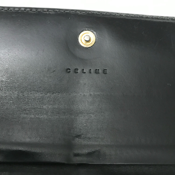 Celine Macadom Black & Brown Long Continental Wallet Vintage GUC - Picture 11 of 11